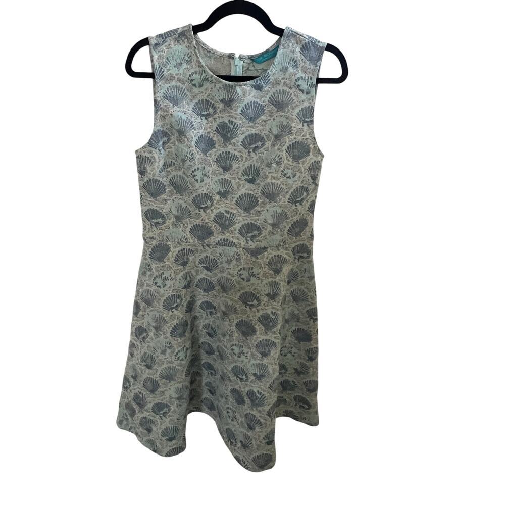 NWT Tori Richard Under Boardwalk Franchesca dress seashells blue sz 8 $295 tag